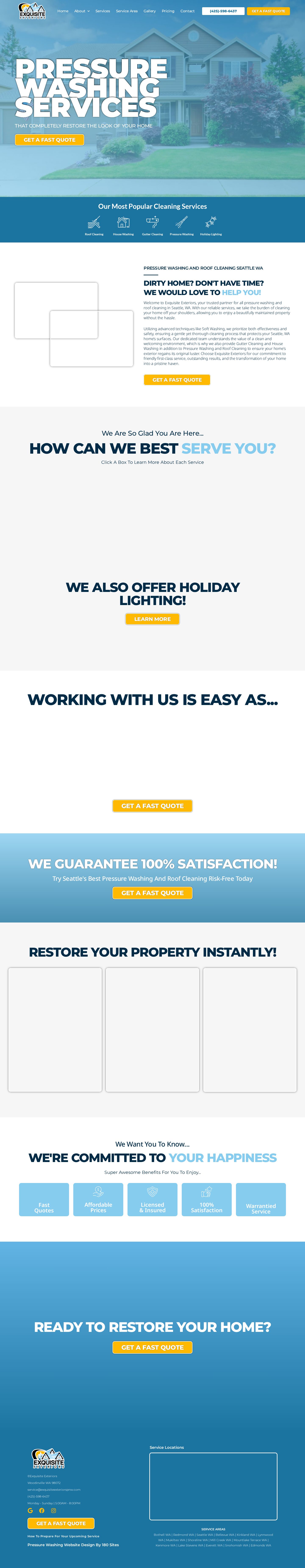 Exquisite Exteriors website preview