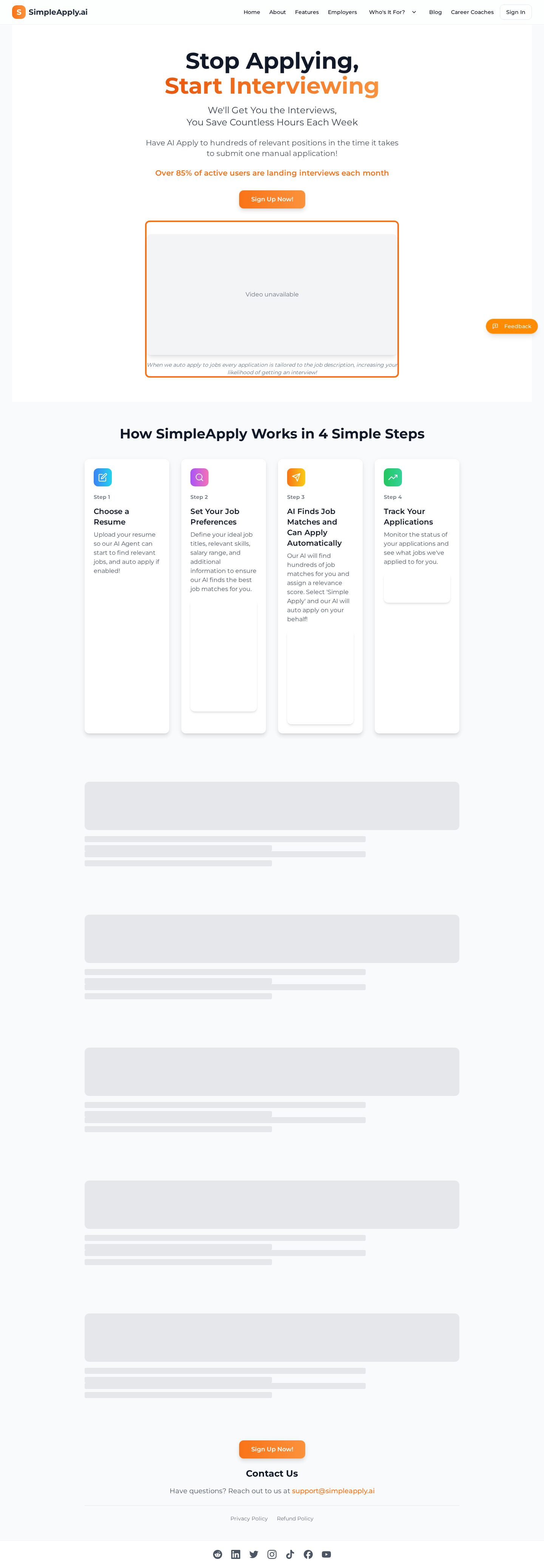SimpleApply.ai website preview