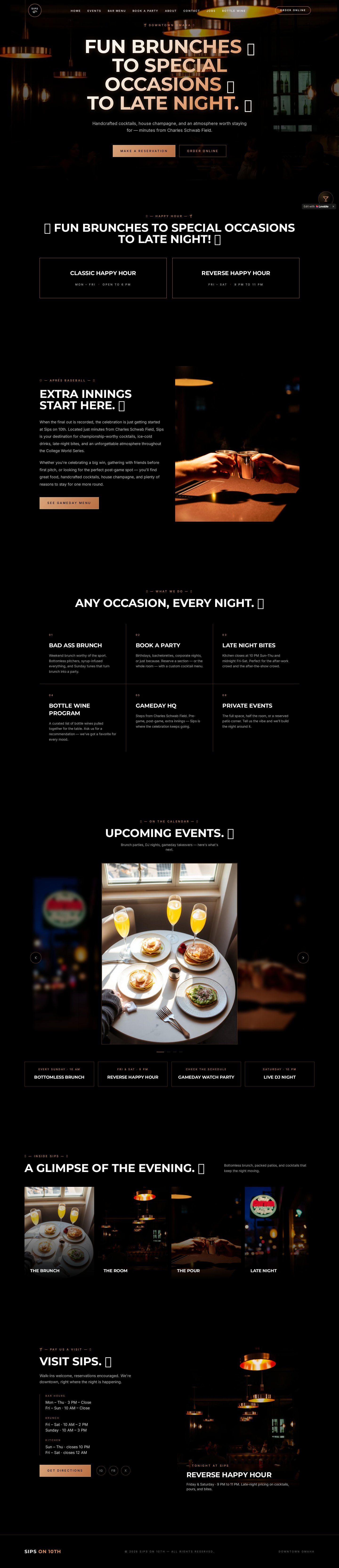 Sips on 10th website preview