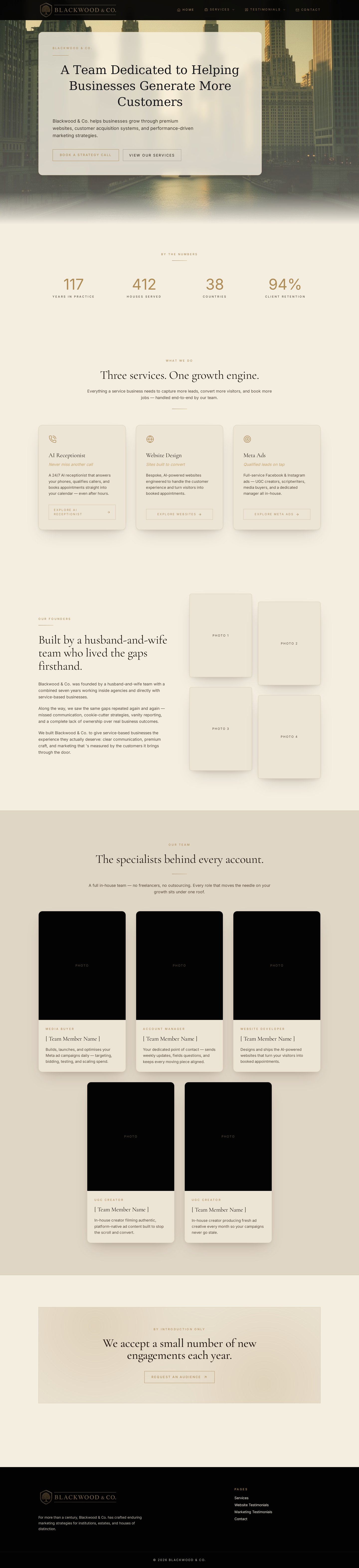 Blackwood & Co. website preview