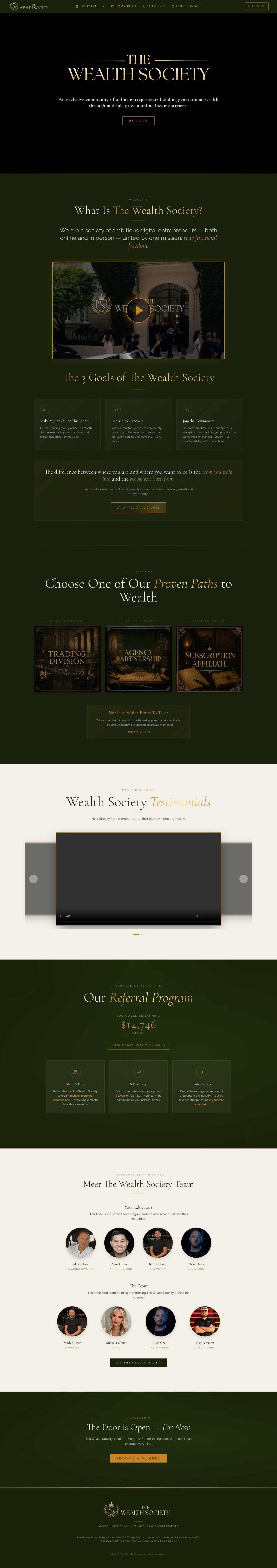 The Wealth Society website preview
